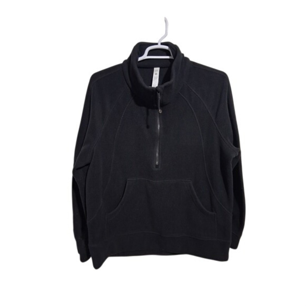 Lululemon Womens size‎ XL-XXL Black Scuba Oversized Funnel-Neck Half Zip Sweater